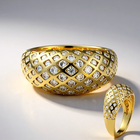 Anello in oro con Diamante SI2 (H) (de Melo)