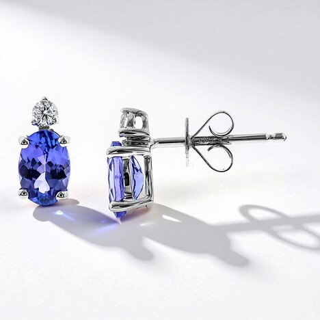 Orecchini in oro con Tanzanite AAA