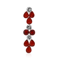 Tansanische Rubine & Weiße Saphire 2,56 ct
