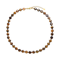 Collier en argent et Œil de Tigre