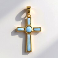 Ciondolo in argento con Larimar