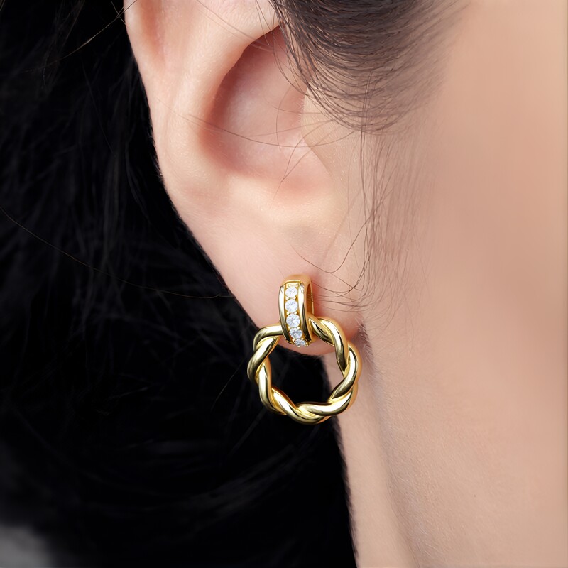 Orecchini in oro con Diamante I1 (H) (CIRARI)