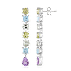 Zilveren oorbellen met lavendel amethisten