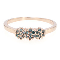 Anello placcato in oro con Diamante Fancy