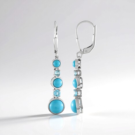 Orecchini in argento con Turchese Sleeping Beauty (KM by Juwelo)
