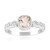 Bague en argent et Morganite du Brésil