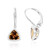 Orecchini in argento con Scapolite Cognac