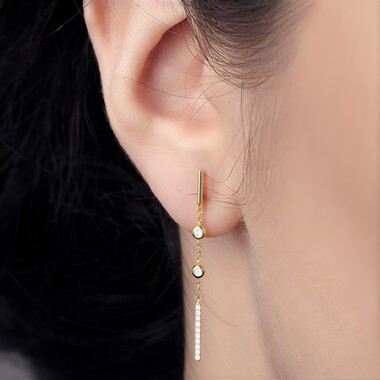 Pendientes en oro con Diamante SI2 (H) (CIRARI)