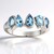 Bague en argent et Aigue-marine du Mozambique (Pallanova)