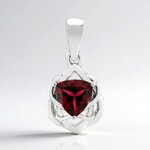 Pendentif en argent et Rhodolite de la Vallée du Rift (de Melo Essence)