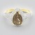 Anello placcato in oro con Quarzo Fumè