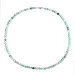 Zilveren halsketting met fluorieten