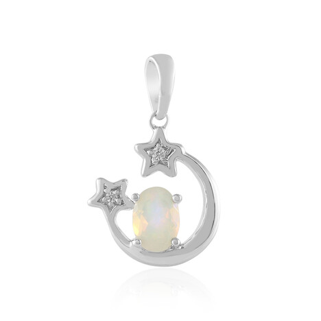 Zilveren hanger met een Welo-opaal