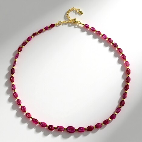 Collana in argento con Zaffiro Rosa del Madagascar