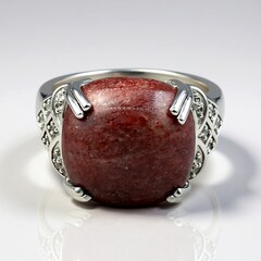 Anello in argento con Thulite
