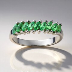 Anello in argento con Tsavorite della Tanzania