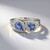 Anello in argento con Zaffiro Ceylon Blu (non riscaldato)