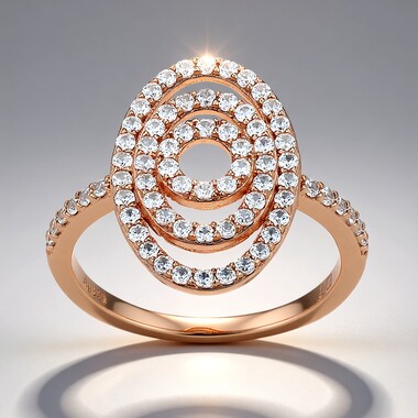 Anello in argento con Zircone (Adela Silber)