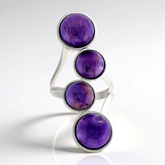 Bague en argent et Charoïte