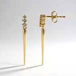 Orecchini in oro con Diamante Champagne I2 (de Melo Gold)