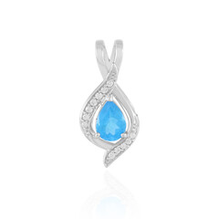 Ciondolo in argento con Apatite Blu Neon