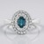 Anello in argento con Cianite Blu Foglia di Tè