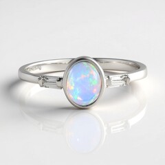 Anello in argento con Opale di Welo