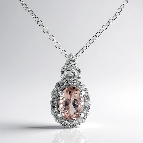 Collana in argento con Morganite