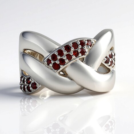 Anello in argento con Zircone Rosa