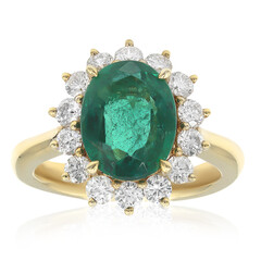 18K AAA Zambian Emerald Gold Ring (CIRARI)