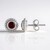 Boucles d'oreilles en argent et Rubis de Tanzanie