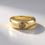 9K I3 Champagne Diamond Gold Ring (de Melo Gold)
