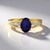Anello in argento con Zaffiro Blu del Madagascar