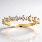 Anello in oro con Diamante SI1 (G) (Annette)