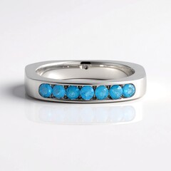 Anello in argento con Apatite Blu Neon