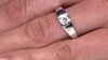 Zilveren ring met een I2 (I) Diamant