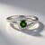 Bague en argent et Diopside de Russie