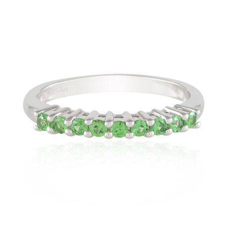 Zilveren ring met Lemshuku tsavorieten