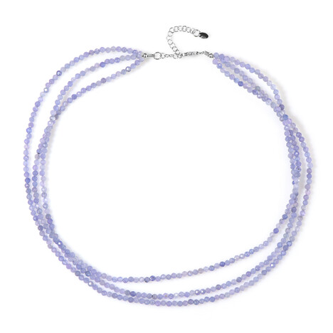 Tansanit-Silberhalskette