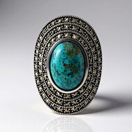 Anillo en plata con Crisocola (Annette classic)