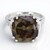 Anello placcato in platino con Quarzo Dinosauro