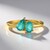 Anello in argento con Apatite Blu