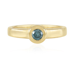 Anello in argento con Diamante Blu I2