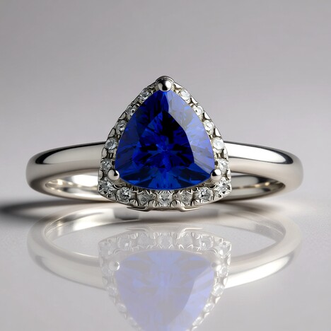 Bague en or et Tanzanite AAA