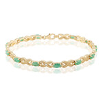 Zilveren armband met Braziliaanse smaragden