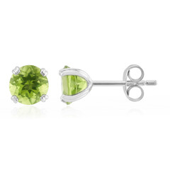 Burmesischer Peridot-Silberohrringe