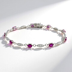 Bracciale in oro con Rubino Mozambico AAA