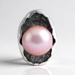 Ciondolo in argento con Perla Ming Porpora (MONOSONO COLLECTION)