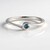 Anello in argento con Diamante Blu I2