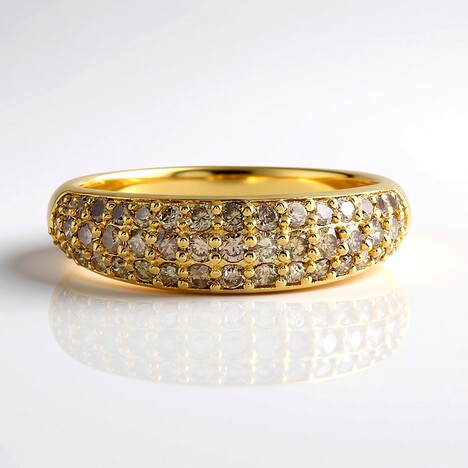 Anello in argento con Diamante Champagne I2 (de Melo Essence)